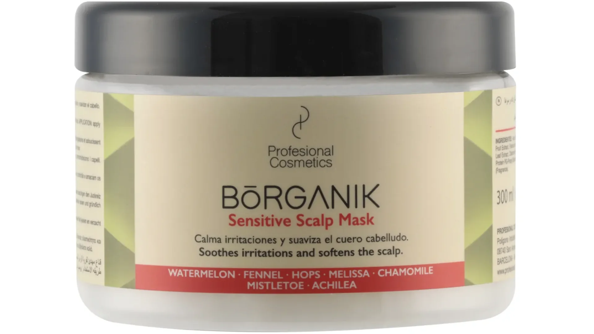 Mascarilla Borganik Cuero Sensible Profesional Cosmetics 300ml