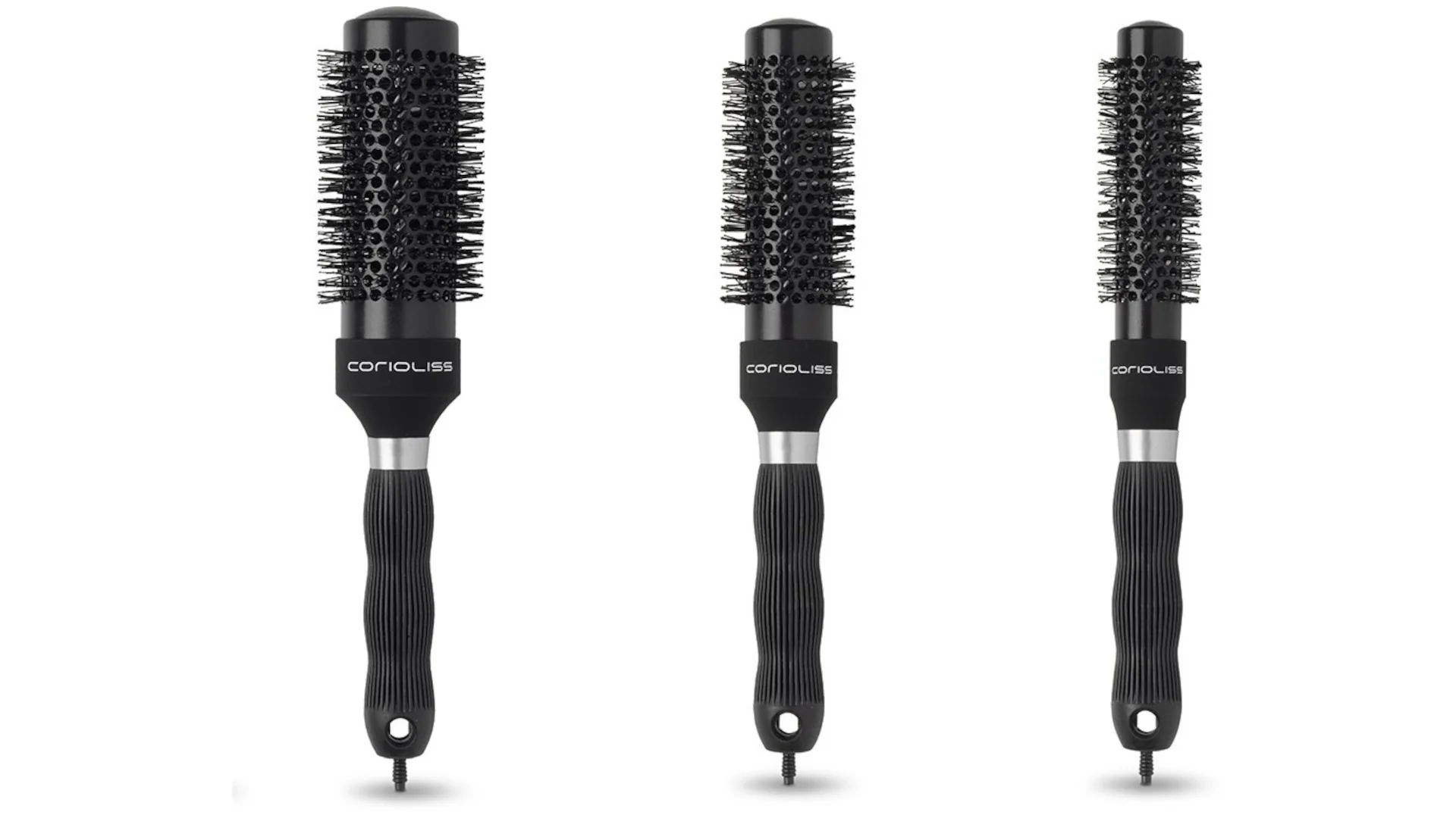 Kit 3 Cepillos Black Ceramic 25, 33 y 43mm Corioliss