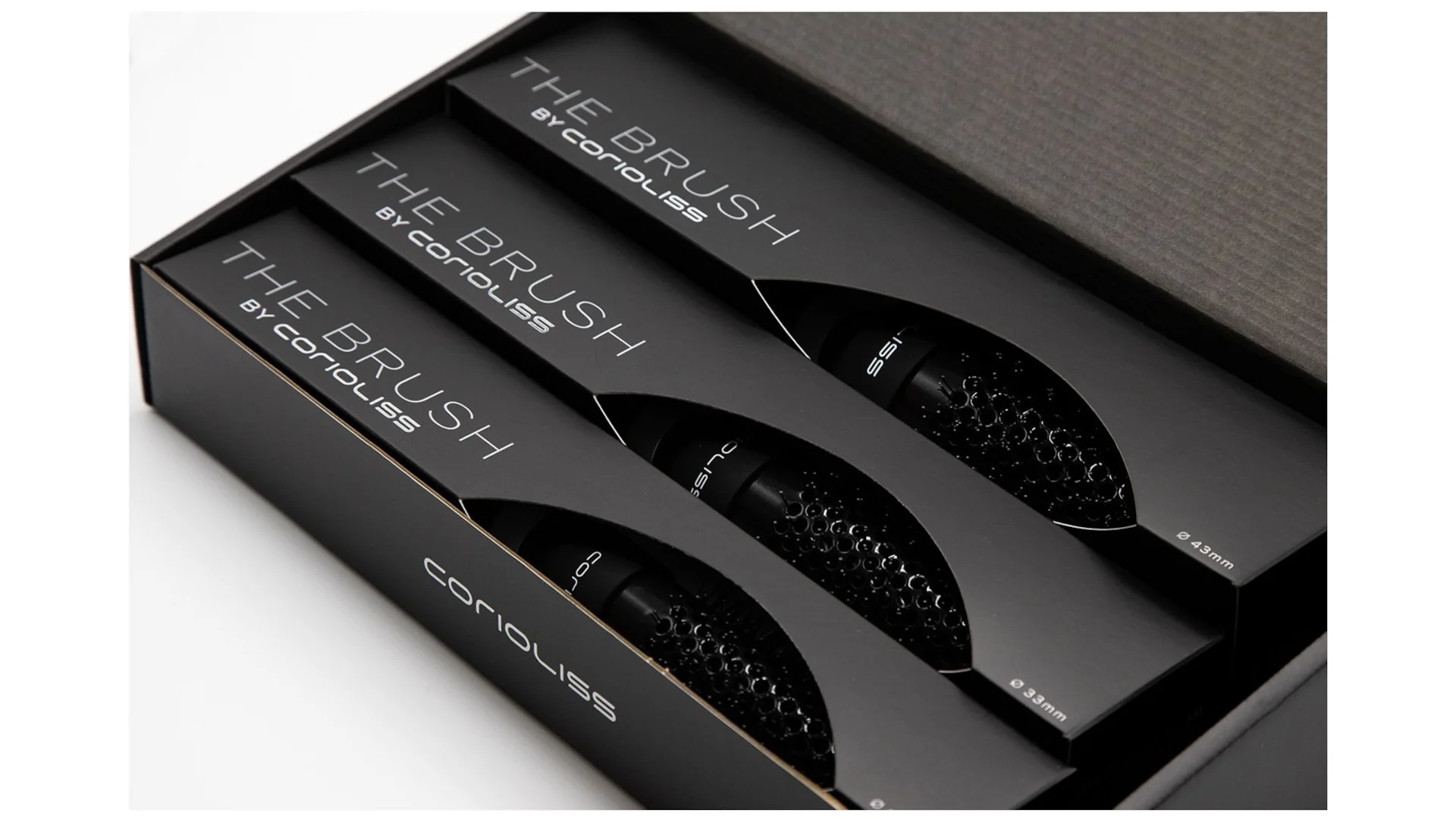 Kit 3 Cepillos Black Ceramic 25, 33 y 43mm Corioliss - Imagen 2